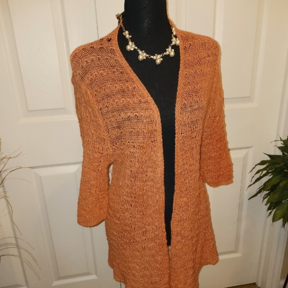 Orange light weight sweater Large
